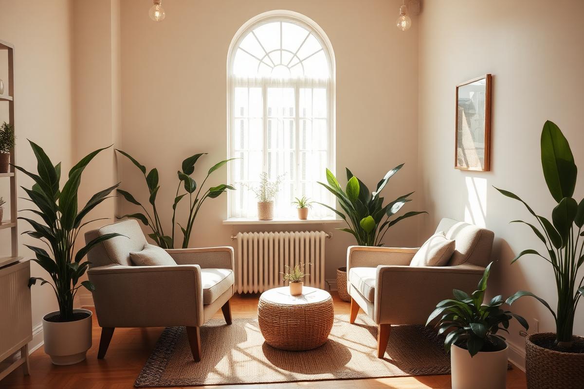 Peaceful therapy room